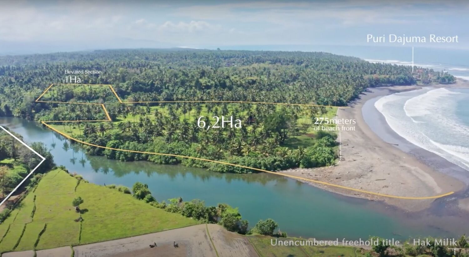 Tanah Tepi Pantai Hak Milik Utama di Medewi – Potensi Investasi 7,23 Ha — Property ID JU794