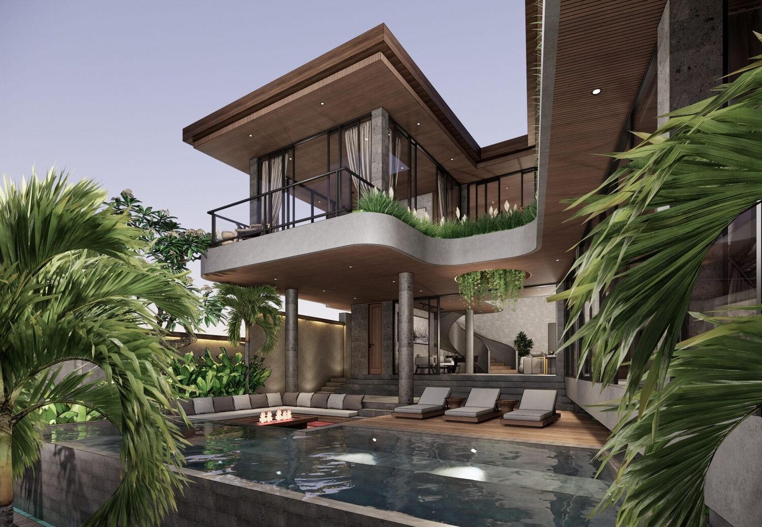 Vila Kontemporer 4 Kamar Tidur yang Elegan di Ubud — Property ID SC808