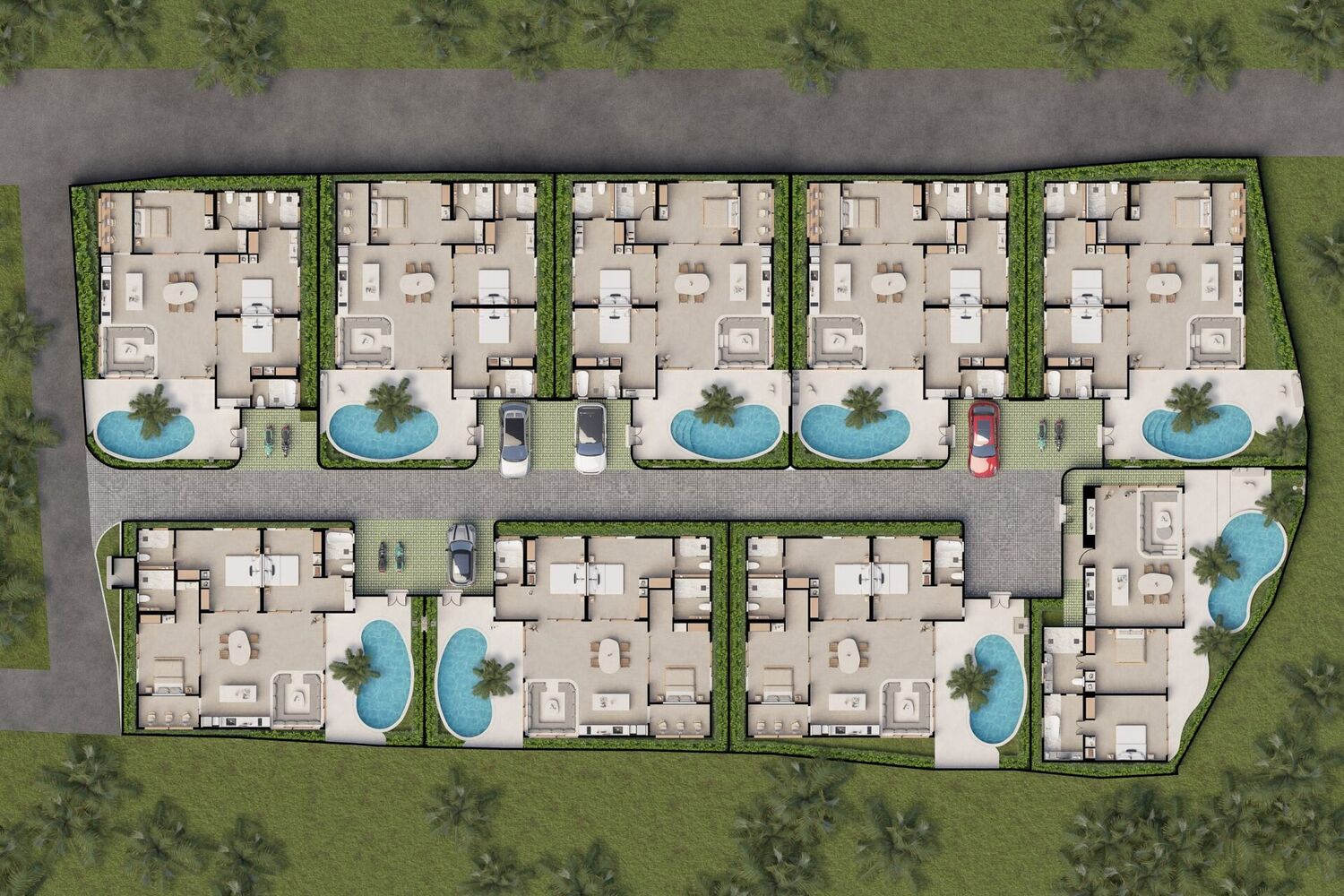Modern 3 Bedrooms Villa in Tumbak Bayuh, North Canggu  — Property ID SC75