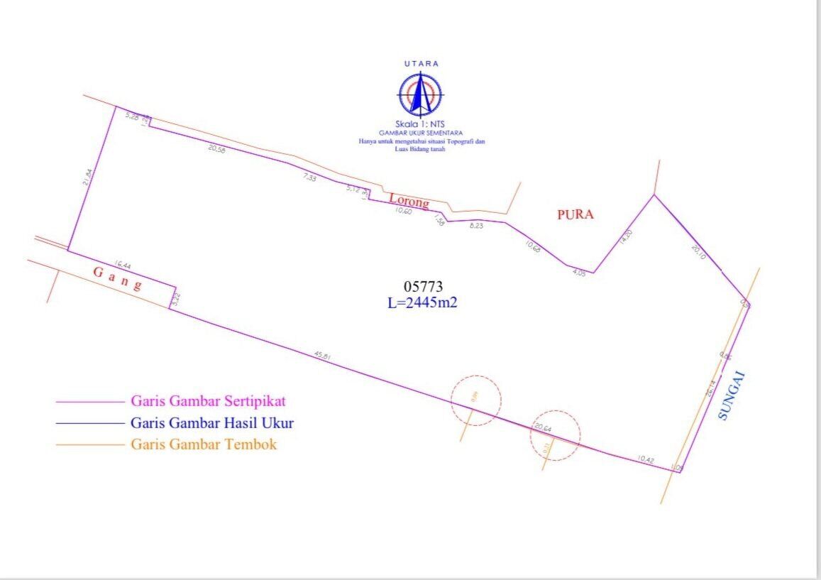 Freehold Land for Sale with Bonus Villa Structure in Prime Canggu Location — Property ID FA879
