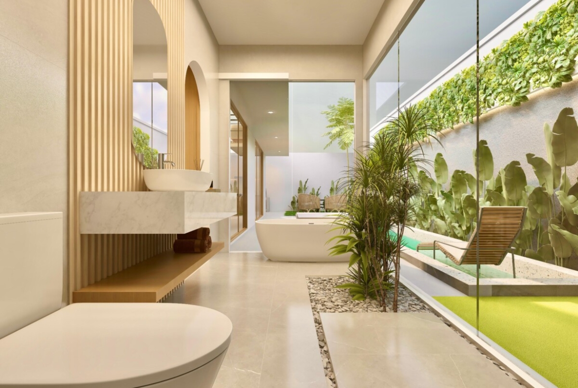 Contemporary 1.5-bedroom Villa with Mezzanine, Garden and Private Pool — Property ID DI913