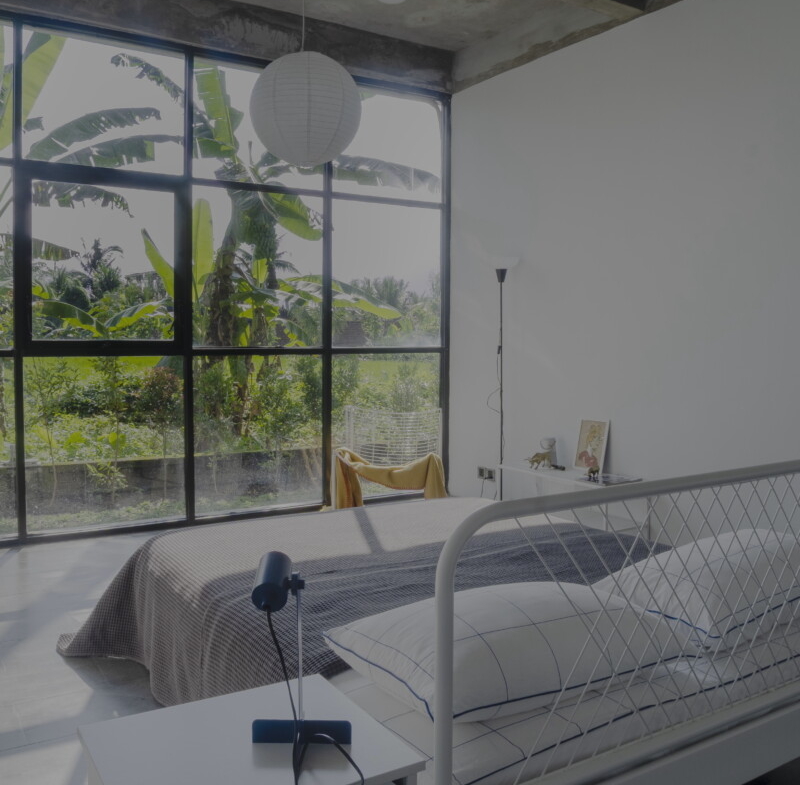 Modern Industrial 3-Bedroom Villa with Rice Field Views in Central Ubud — Property ID SC916