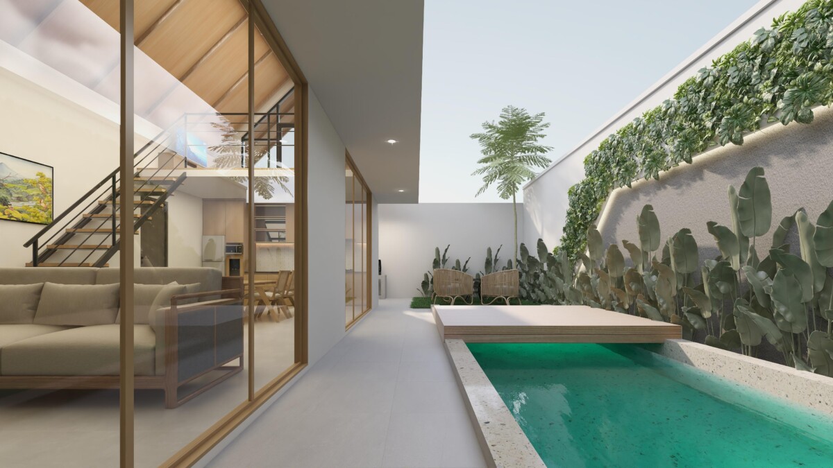 Contemporary 1.5-bedroom Villa with Mezzanine, Garden and Private Pool — Property ID DI913