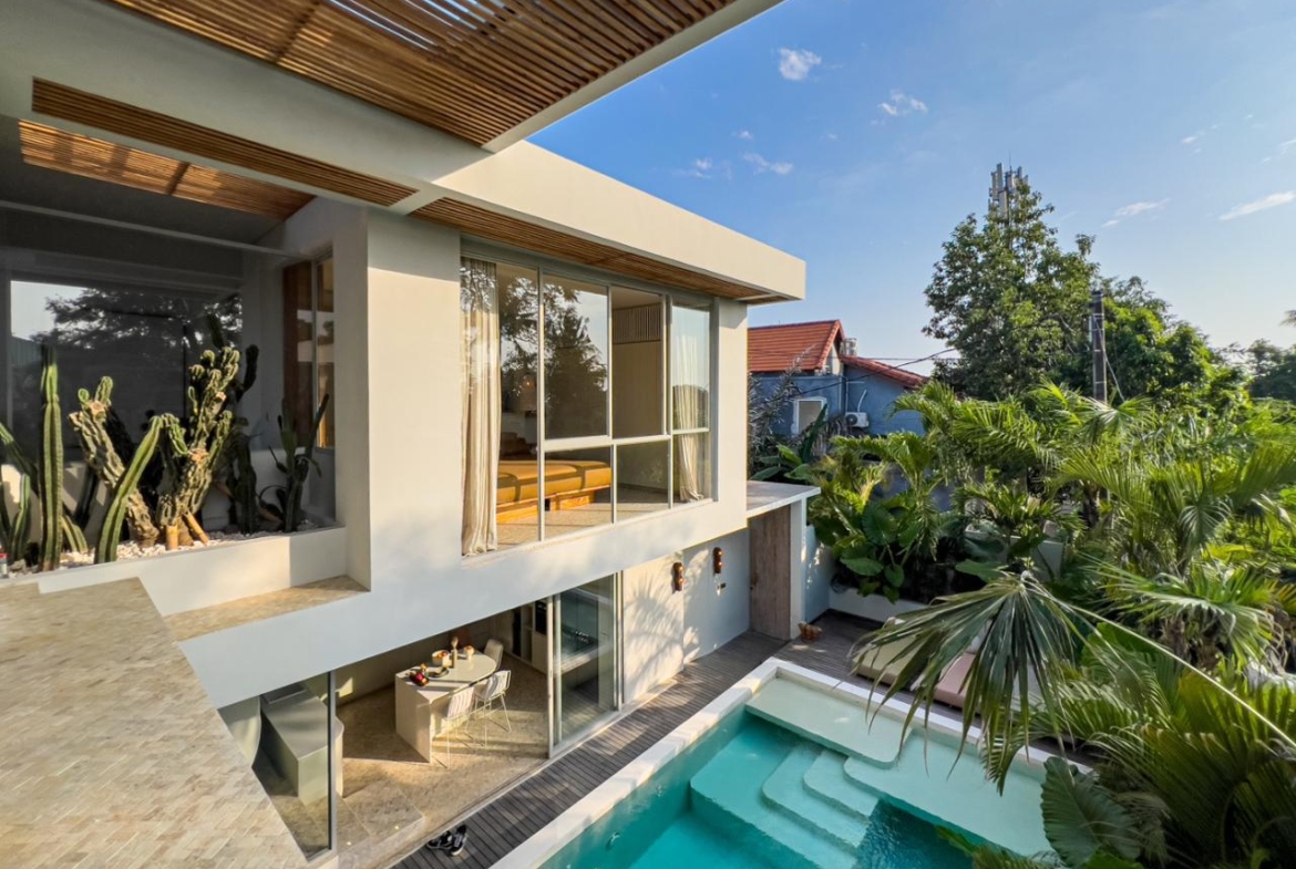 Modern Tropical 3-Bedroom Villa for Rent Yearly or Monthly in Pererenan, Mengwi — Property ID FA928