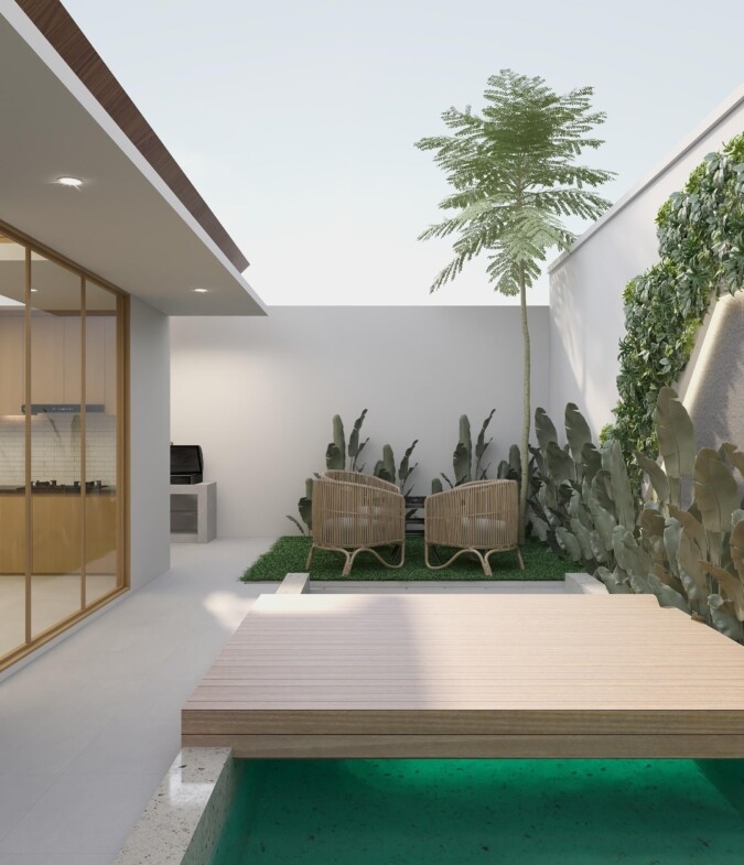Contemporary 1.5-bedroom Villa with Mezzanine, Garden and Private Pool — Property ID DI913