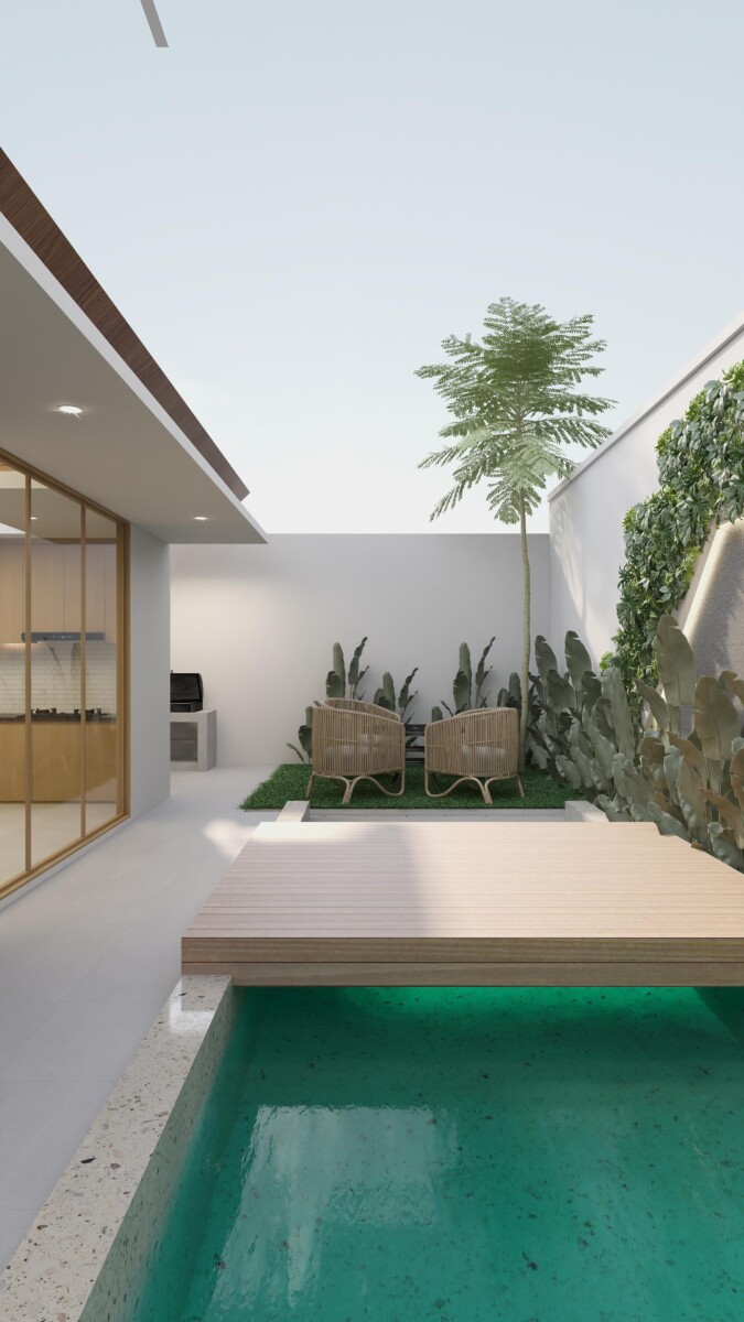 Contemporary 1.5-bedroom Villa with Mezzanine, Garden and Private Pool — Property ID DI913