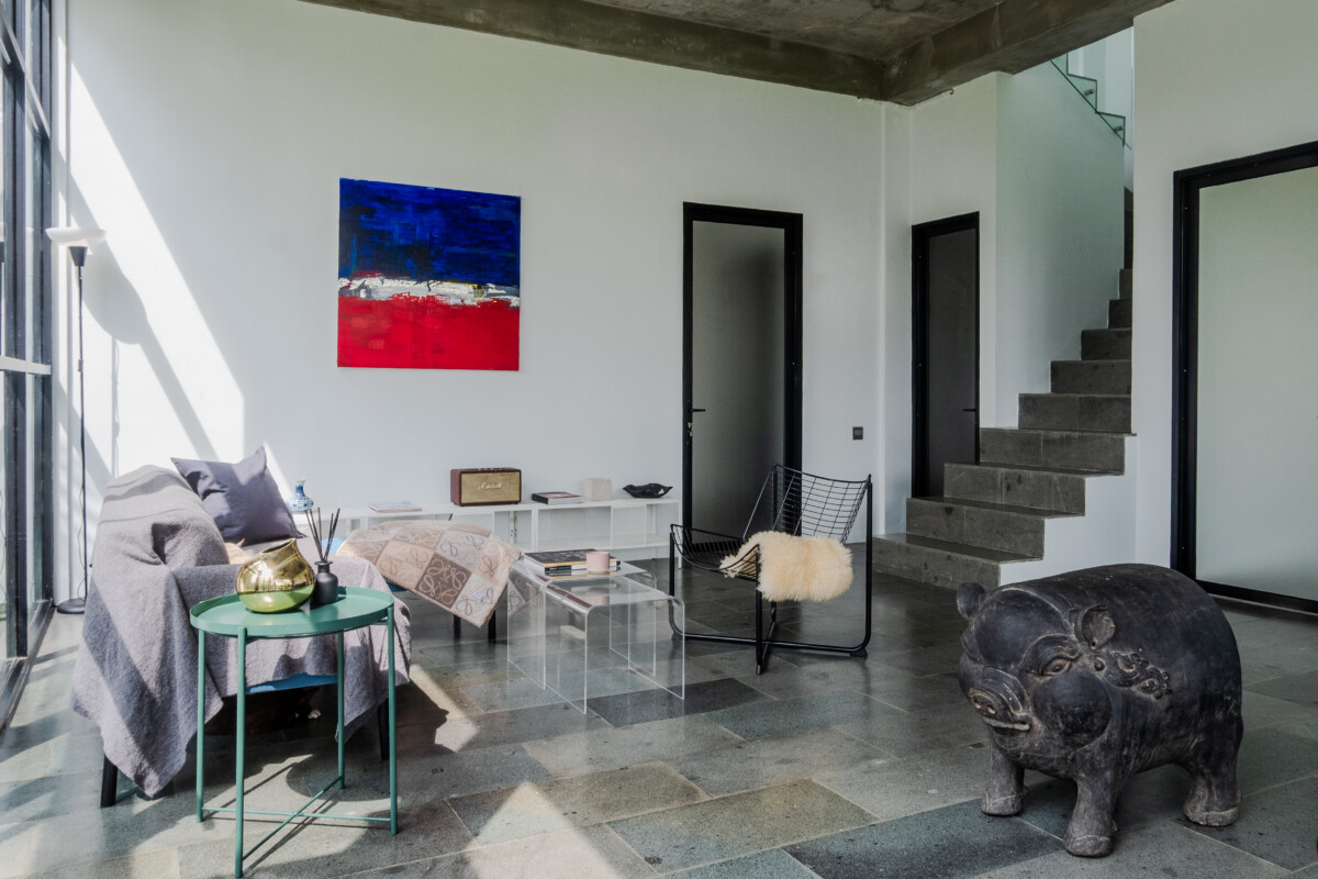 Modern Industrial 3-Bedroom Villa with Rice Field Views in Central Ubud — Property ID SC916
