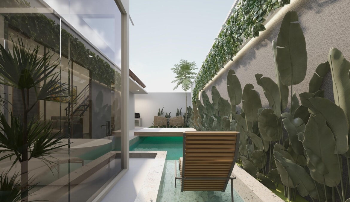 Contemporary 1.5-bedroom Villa with Mezzanine, Garden and Private Pool — Property ID DI913
