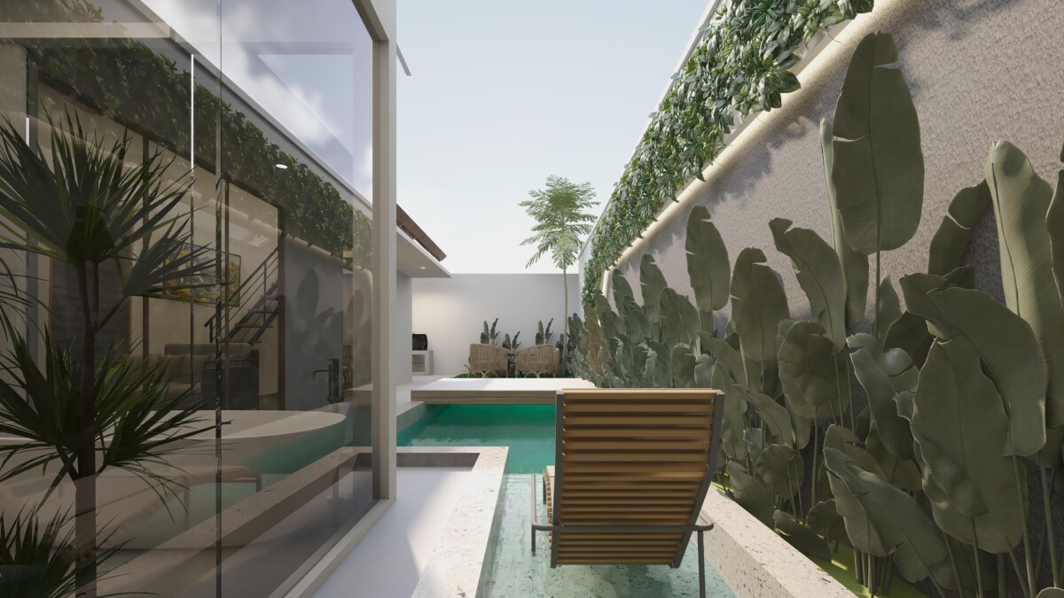 Contemporary 1.5-bedroom Villa with Mezzanine, Garden and Private Pool — Property ID DI913