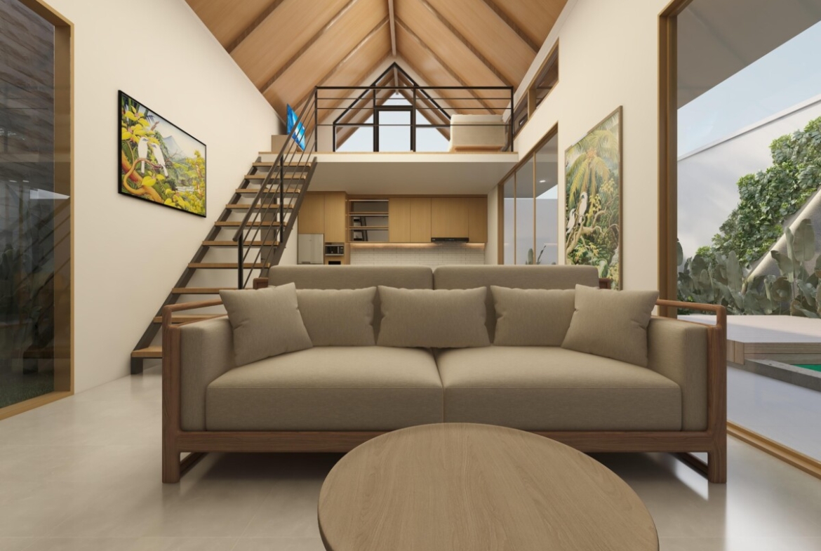 Contemporary 1.5-bedroom Villa with Mezzanine, Garden and Private Pool — Property ID DI913