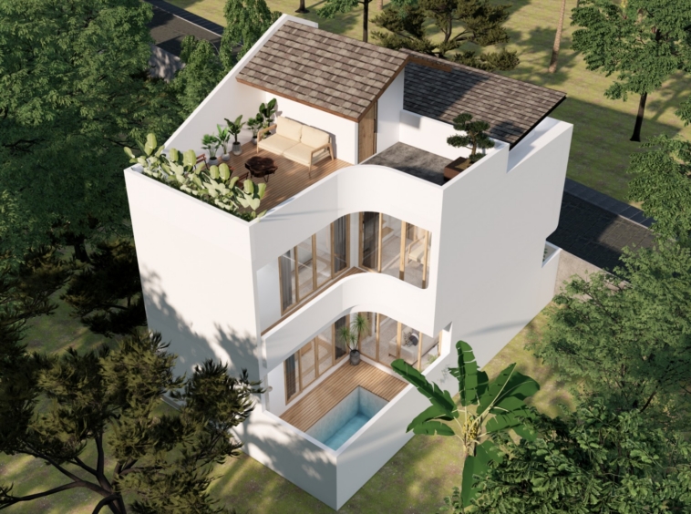 Contemporary 3-Bedroom Villa Near Kedungu Beach